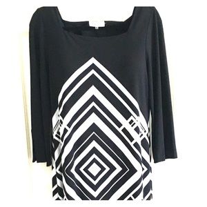 Calvin Klein geometric sheath dress  M